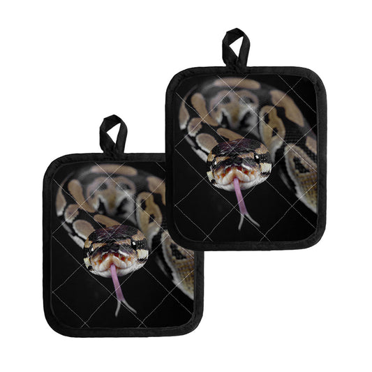 Python Snake Print Pot Holders