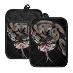 Python Snake Print Pot Holders With Pocket