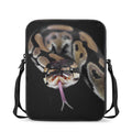 Python Snake Print Rectangular Crossbody Bag