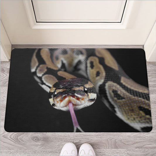 Python Snake Print Rubber Doormat