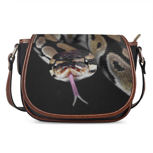 Python Snake Print Saddle Bag