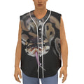 Python Snake Print Sleeveless Baseball Jersey