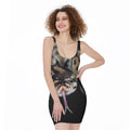 Python Snake Print Sleeveless Bodycon Dress