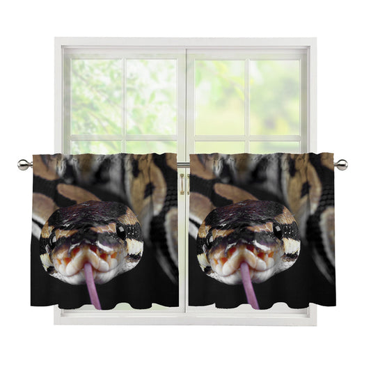 Python Snake Print Tier Curtains