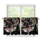 Python Snake Print Tier Curtains