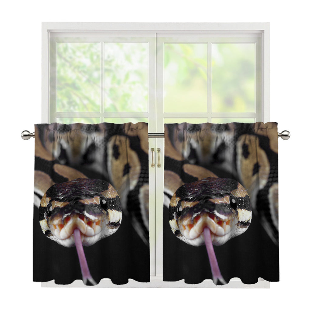 Python Snake Print Tier Curtains