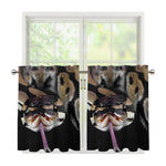 Python Snake Print Tier Curtains