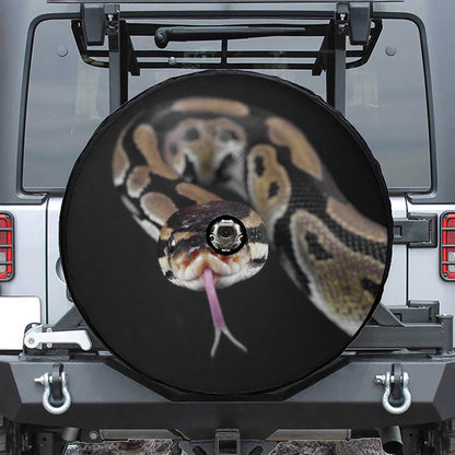 Python Snake Print Tire Cover With Camera Hole