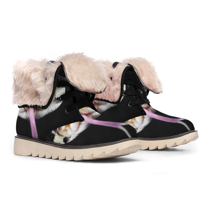 Python Snake Print Winter Boots