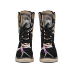 Python Snake Print Winter Boots