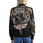 Python Snake Print Women's Bomber Jacket