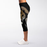 Python Snake Print Women's Capri Leggings