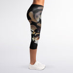 Python Snake Print Women's Capri Leggings