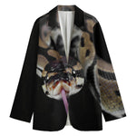 Python Snake Print Women's Cotton Blazer