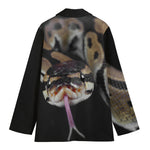 Python Snake Print Women's Cotton Blazer