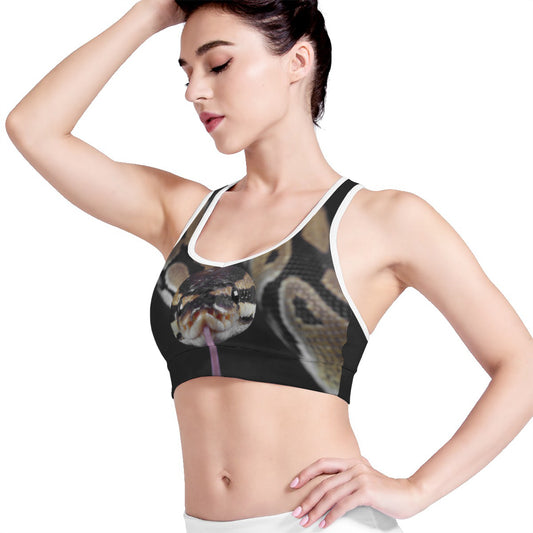 Python Snake Print Women's Sports Bra