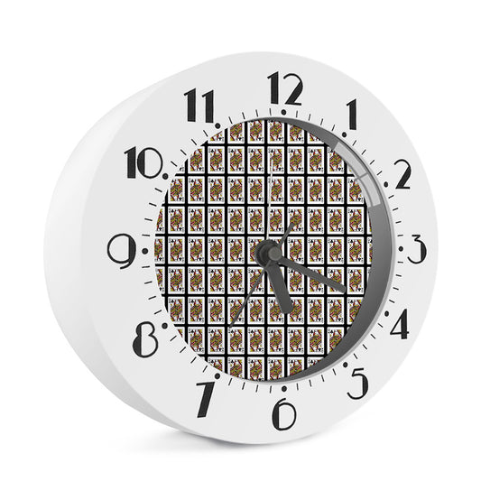 Queen Of Clubs Pattern Print Alarm Clock