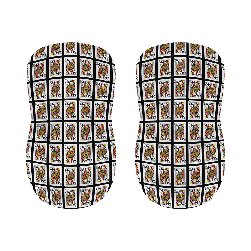 Queen Of Clubs Pattern Print Bar Stool Covers