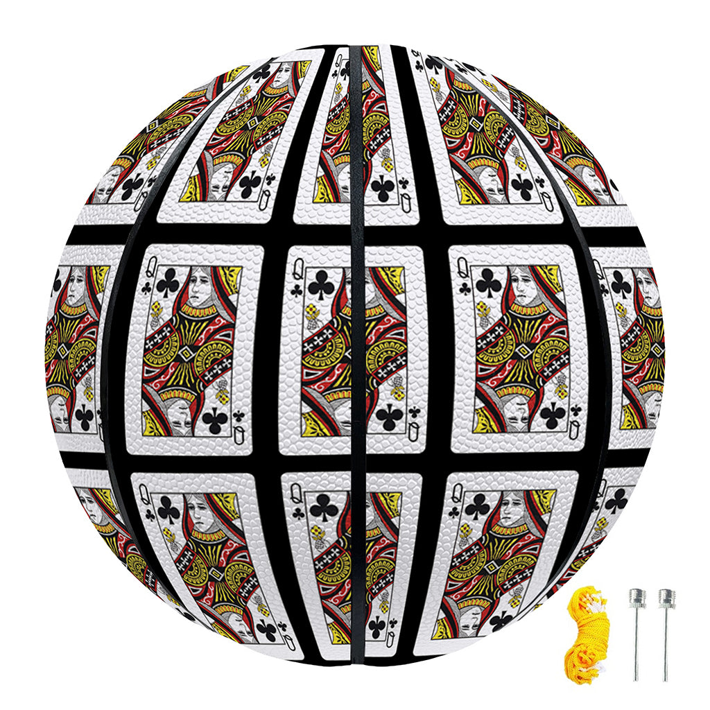 Queen Of Clubs Pattern Print Basketball