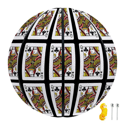 Queen Of Clubs Pattern Print Basketball