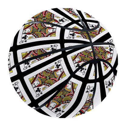 Queen Of Clubs Pattern Print Basketball