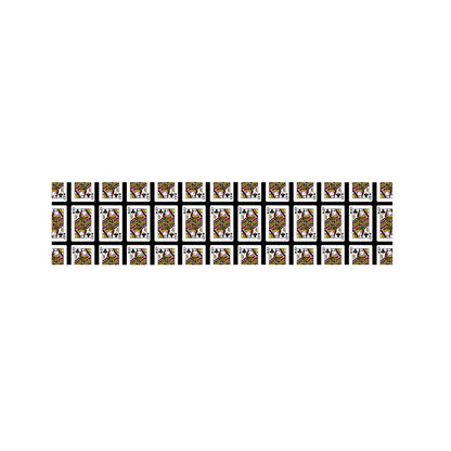 Queen Of Clubs Pattern Print Bed Runner