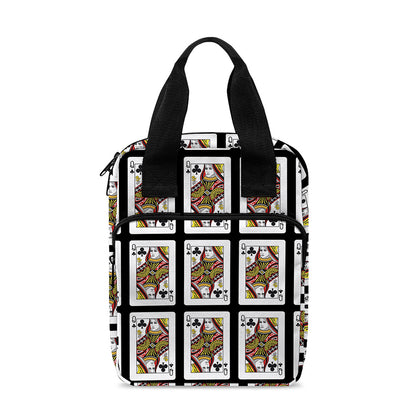 Queen Of Clubs Pattern Print Bible Tote Bag