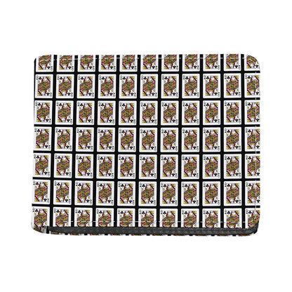 Queen Of Clubs Pattern Print Bifold Wallet