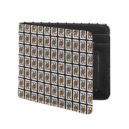 Queen Of Clubs Pattern Print Bifold Wallet