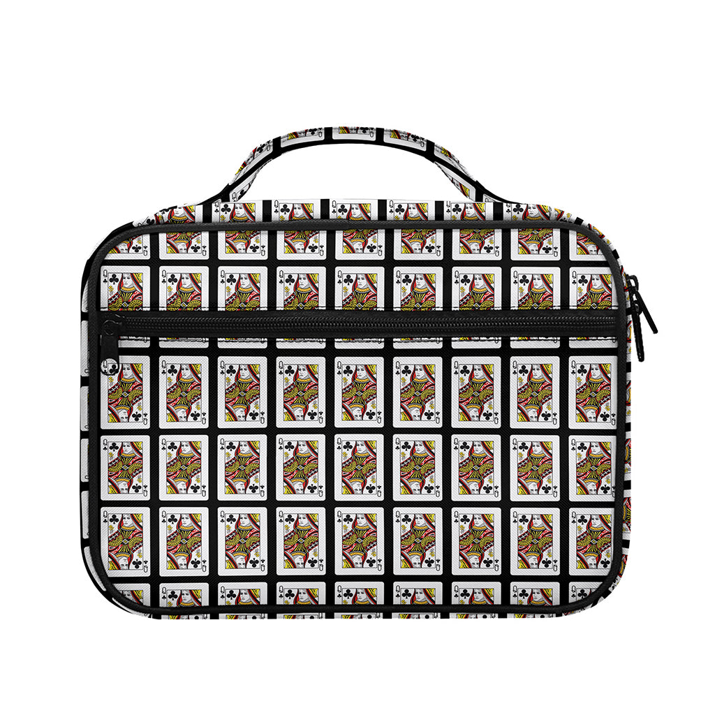 Queen Of Clubs Pattern Print Briefcase Bible Bag