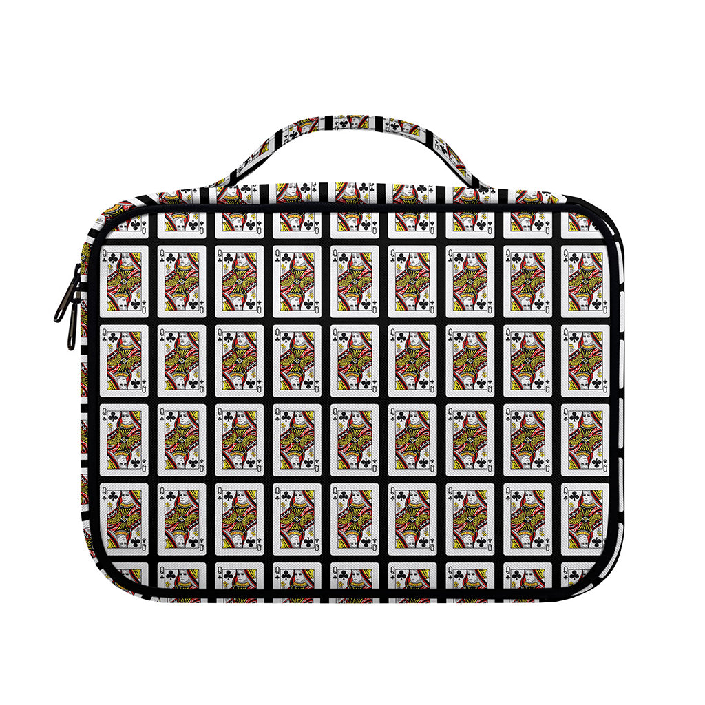 Queen Of Clubs Pattern Print Briefcase Bible Bag