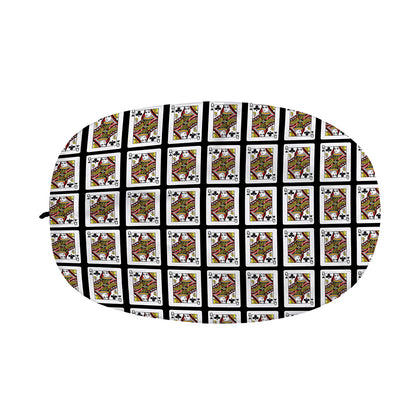 Queen Of Clubs Pattern Print Car Side Mirror Covers