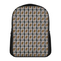 Queen Of Clubs Pattern Print Casual Backpack