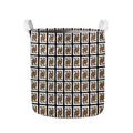 Queen Of Clubs Pattern Print Collapsible Laundry Basket