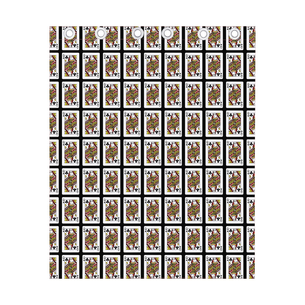 Queen Of Clubs Pattern Print Curtain