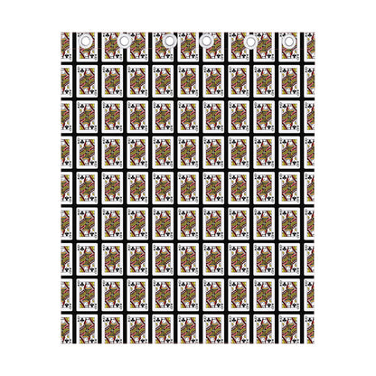 Queen Of Clubs Pattern Print Curtain
