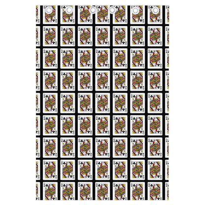 Queen Of Clubs Pattern Print Curtain