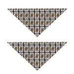 Queen Of Clubs Pattern Print Dog Bandana