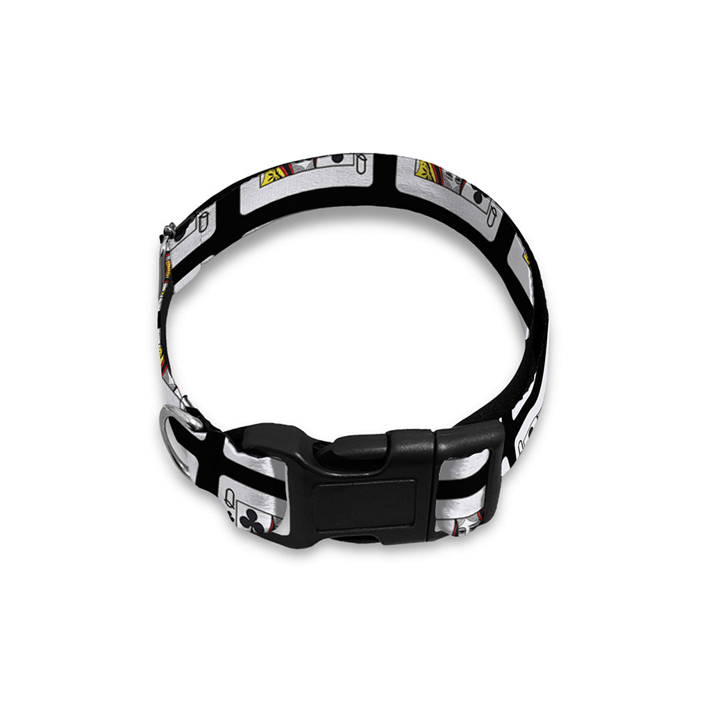 Queen Of Clubs Pattern Print Dog Collar