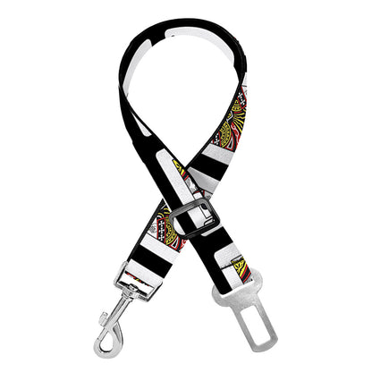 Queen Of Clubs Pattern Print Dog Seat Belt