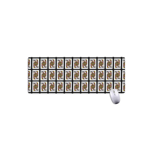 Queen Of Clubs Pattern Print Extended Mouse Pad
