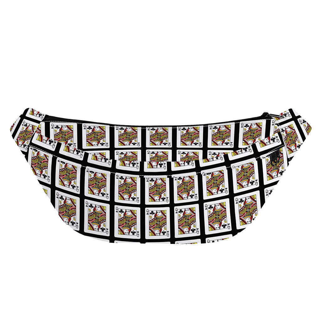 Queen Of Clubs Pattern Print Fanny Pack