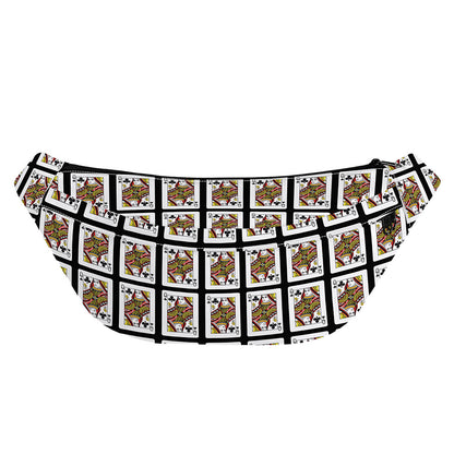 Queen Of Clubs Pattern Print Fanny Pack