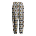 Queen Of Clubs Pattern Print Fleece Lined Knit Pants