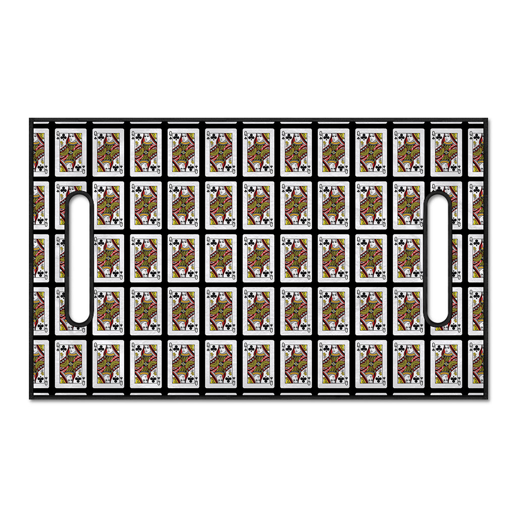 Queen Of Clubs Pattern Print Golf Cart Seat Cover