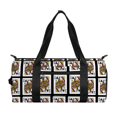Queen Of Clubs Pattern Print Gym Bag