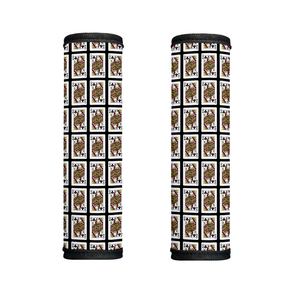 Queen Of Clubs Pattern Print Handle Covers