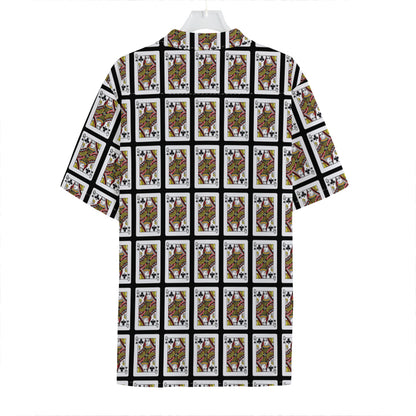 Queen Of Clubs Pattern Print Hawaiian Shirt