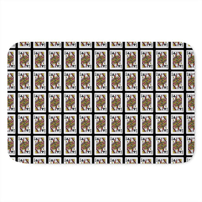 Queen Of Clubs Pattern Print Indoor Door Mat