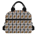 Queen Of Clubs Pattern Print Insulated Lunch Bag